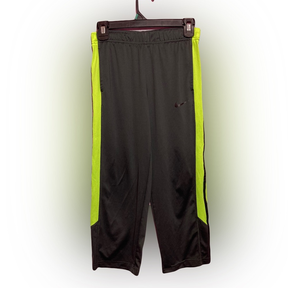Nike Grey/Neon Green Dri Fit Capris Small